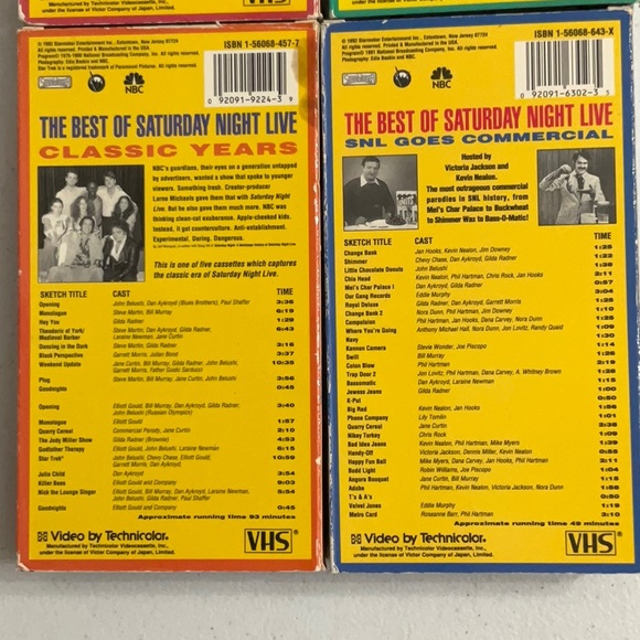 (4) VHS lot of Saturday Night Live Best of! Chevy Chase , Dan Aykroyd, Classics - Picture 5 of 5